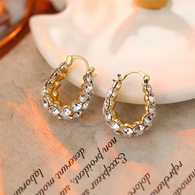 Boucles d’Oreilles Élégantes à Strass
