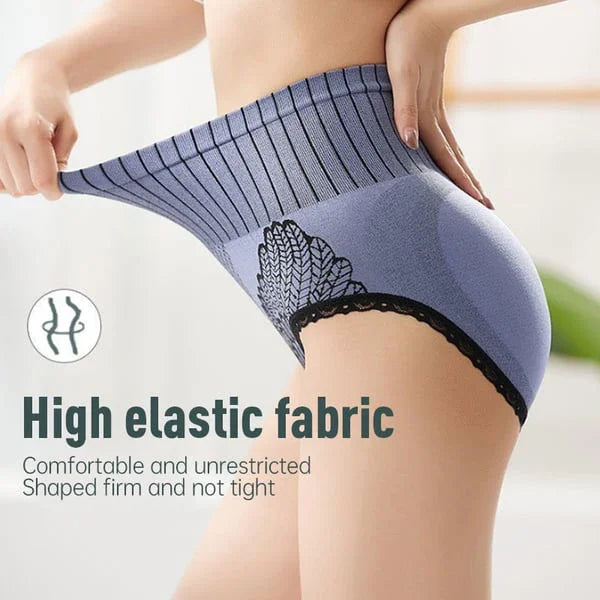 (🔥Achetez-en 1 et obtenez-en 5 gratuitement 🔥) Culotte à Taille Haute en Dentelle pour Femmes