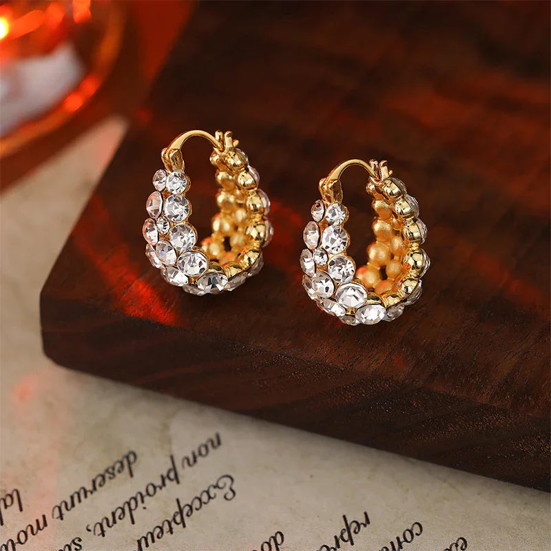 Boucles d’Oreilles Élégantes à Strass