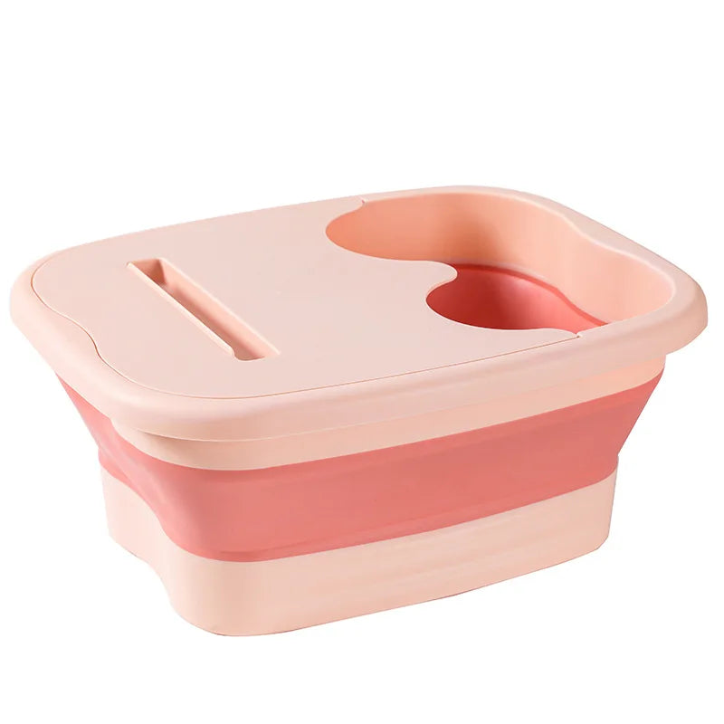 Collapsible foot soaking tub for plantar fasciitis, heel spurs and sore feet – foldable spa basin for pain relief and relaxation