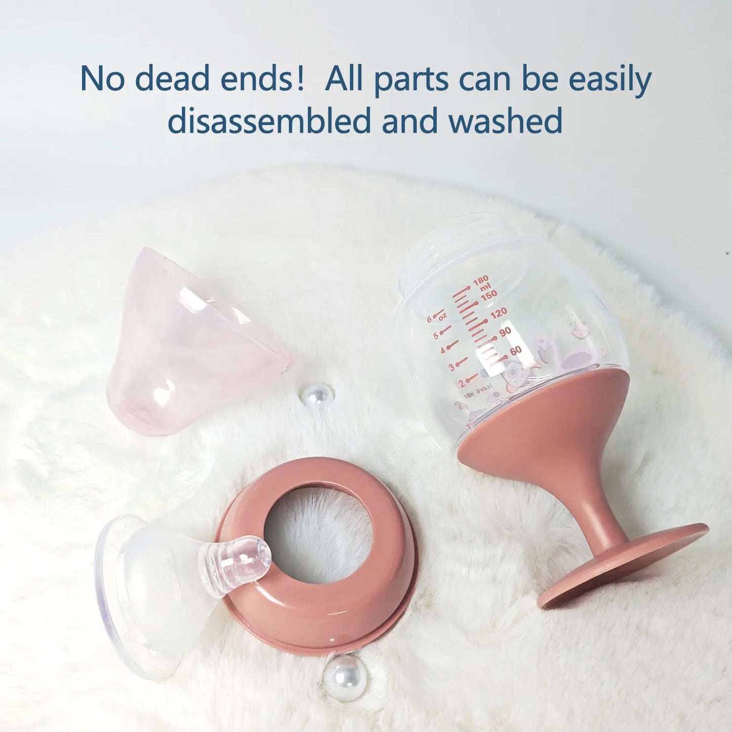 No-spill ergonomic baby cup with tall straw, easy grip, and fun cartoon design