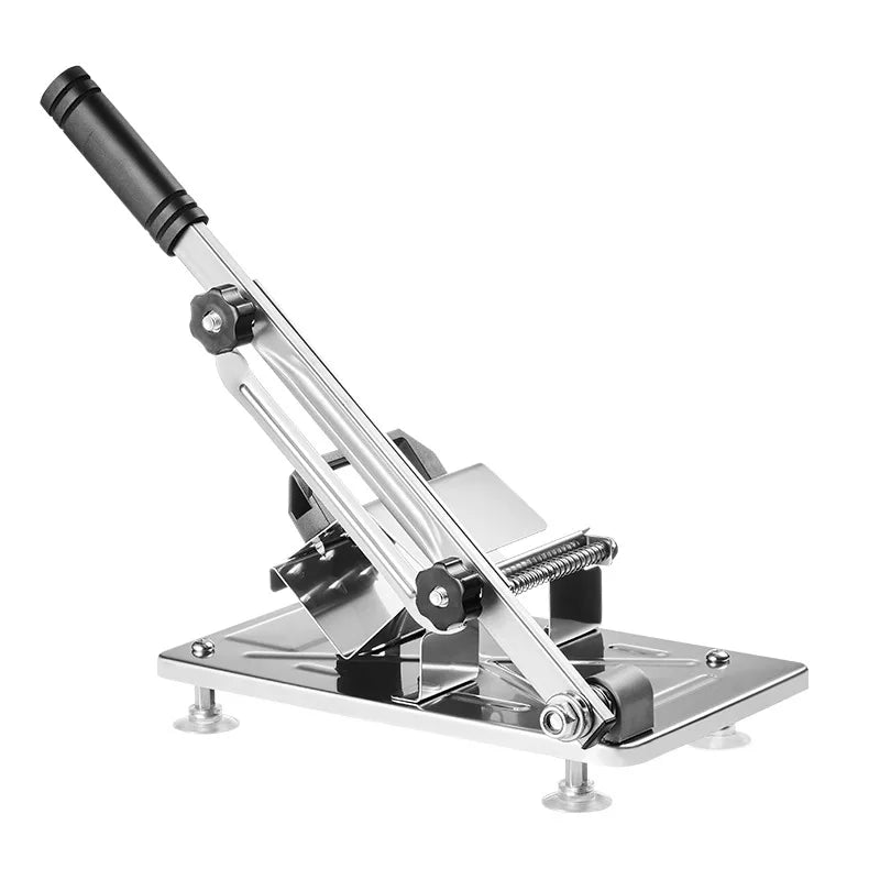 Manual stainless steel meat slicer – heavy-duty cutter for frozen meat and ribs