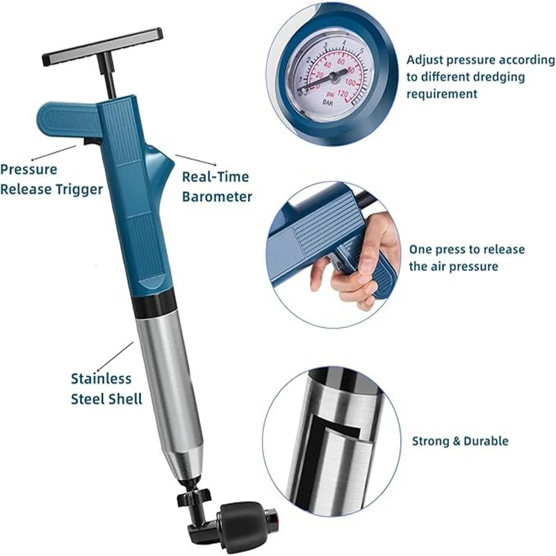 drain blaster, pneumatic drain blaster, instant drain unblocker, drain unblocker tool, pressure drain gun, clog remover tool, clog remover for sinks, clog remover for toilets, drain cleaner tool, high pressure drain unclogger, drain plunger alternative, toilet plunger high pressure, sink drain unblocker, kitchen sink drain cleaner, eco drain cleaner tool, reusable drain unclogger, chemical free drain blocker remover, fast drain unclog solution, drain unblocking device, emergency drain cleaner tool, best dra