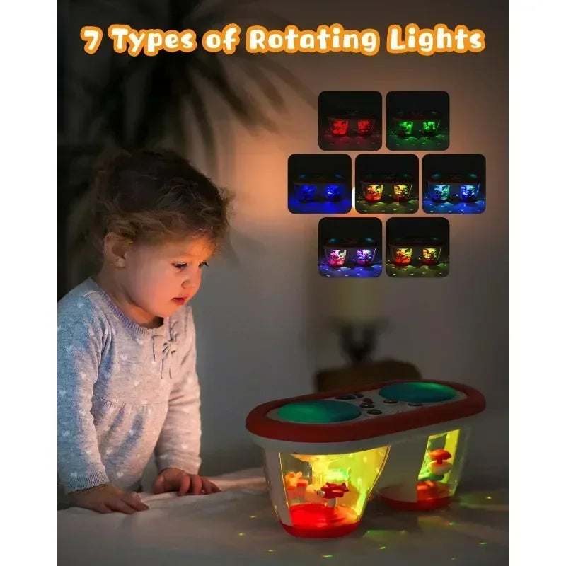 “Baby musical drum set toy with lights and sound
