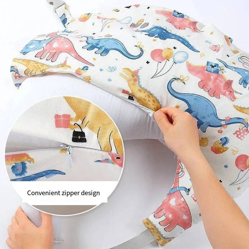 Adjustable nursing pillow for breastfeeding support with comfortable layers”