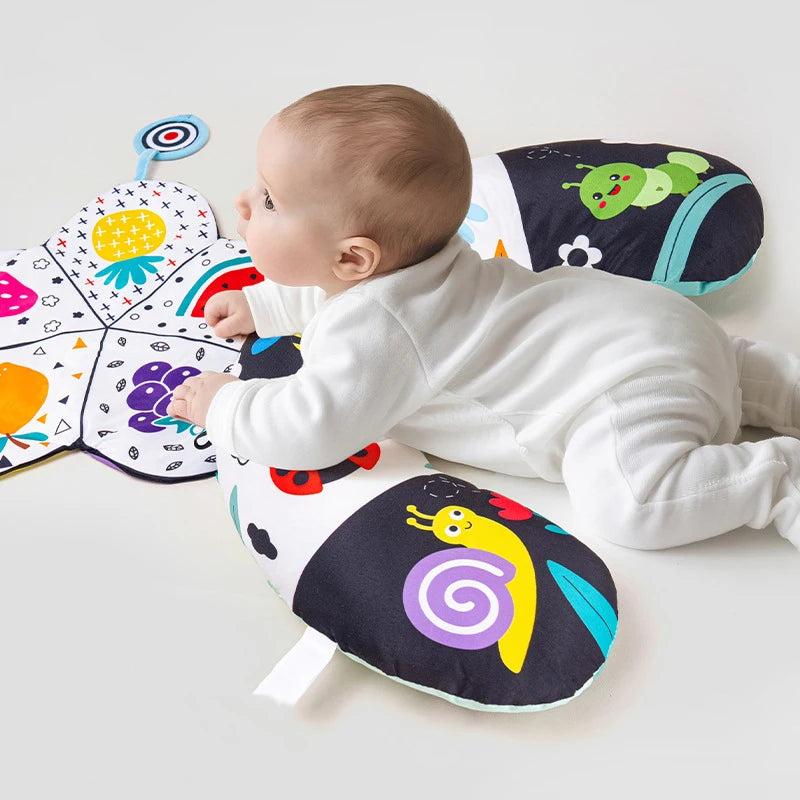 Tummy Time Baby Pillow & Mat – Sensory Support Playset