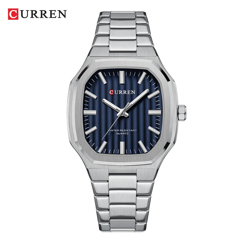 CURREN Luxury Stainless Steel Watch – Modern Octagonal Quartz for Men