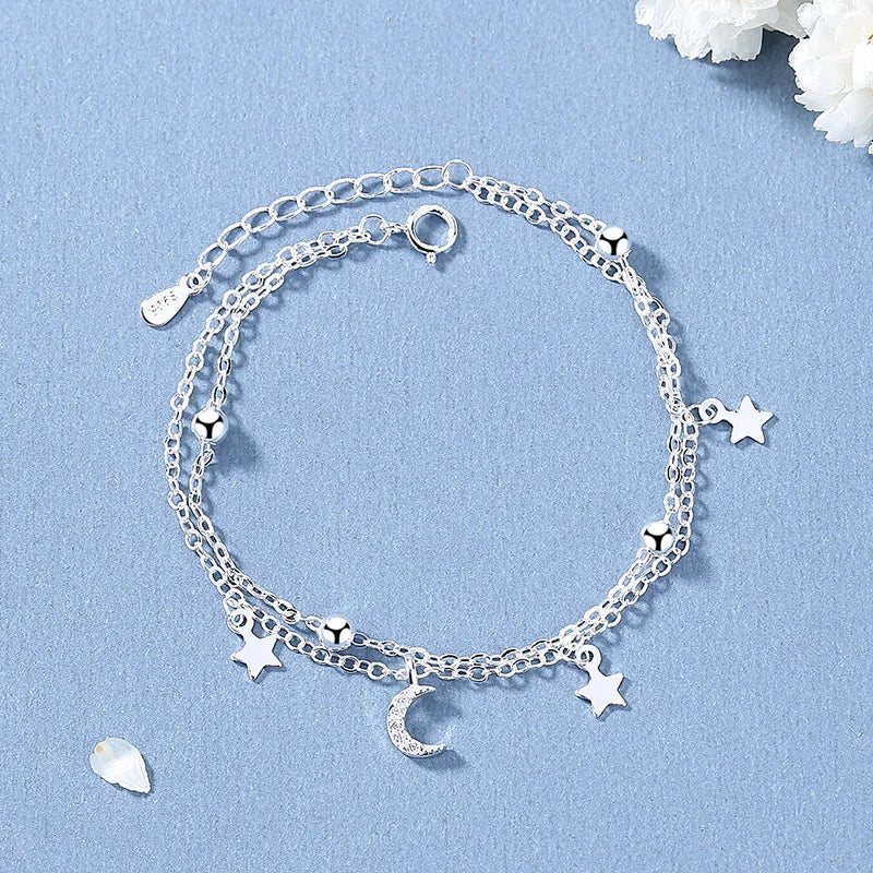 “Adjustable silver bead bracelet with sliding clasp minimalist design