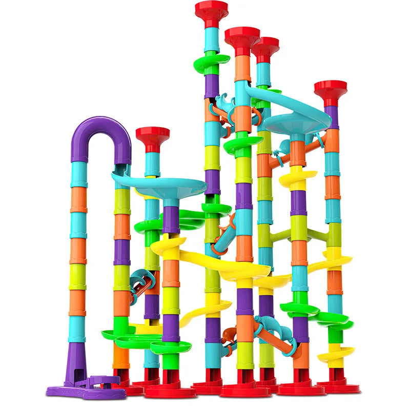 Marble run toy set for kids – educational building toy for creativity and motor skill