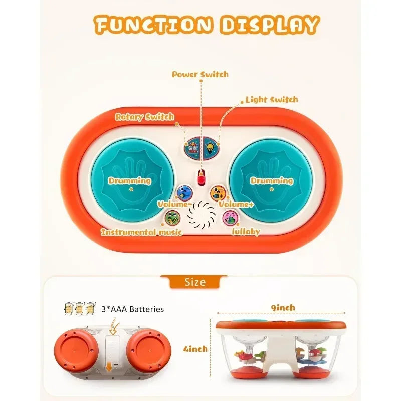 “Baby musical drum set toy with lights and sound