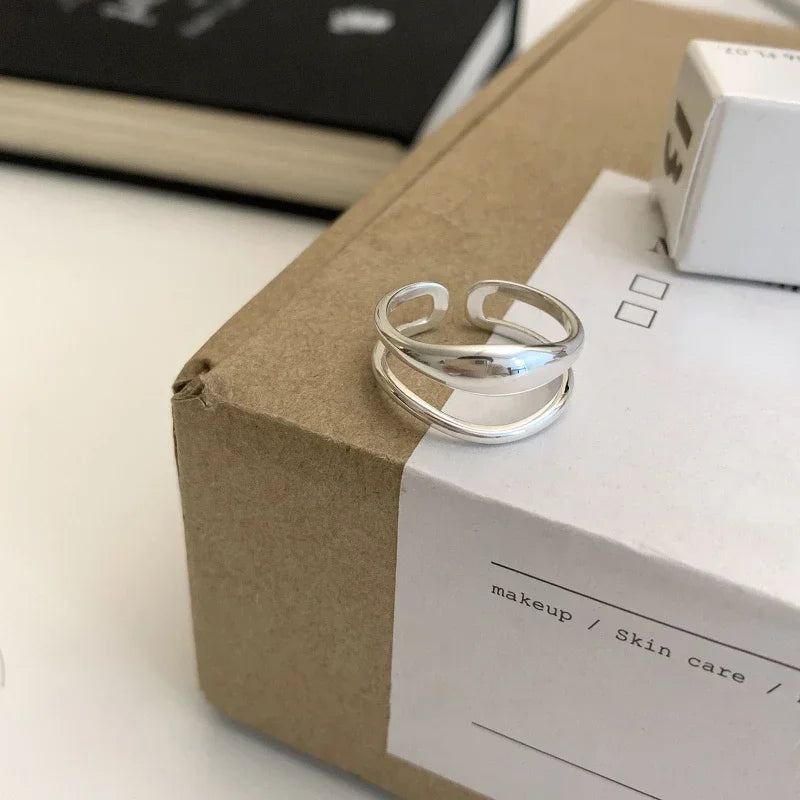 Minimalist Silver Knuckle Rings Set – Trendy Adjustable Midi Jewelry