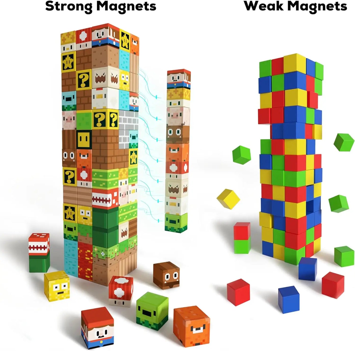 Pixel block battle game for kids with creative building and duel action