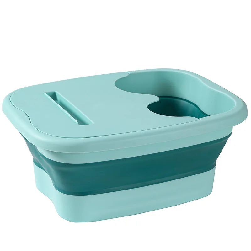 Collapsible foot soaking tub for plantar fasciitis, heel spurs and sore feet – foldable spa basin for pain relief and relaxation