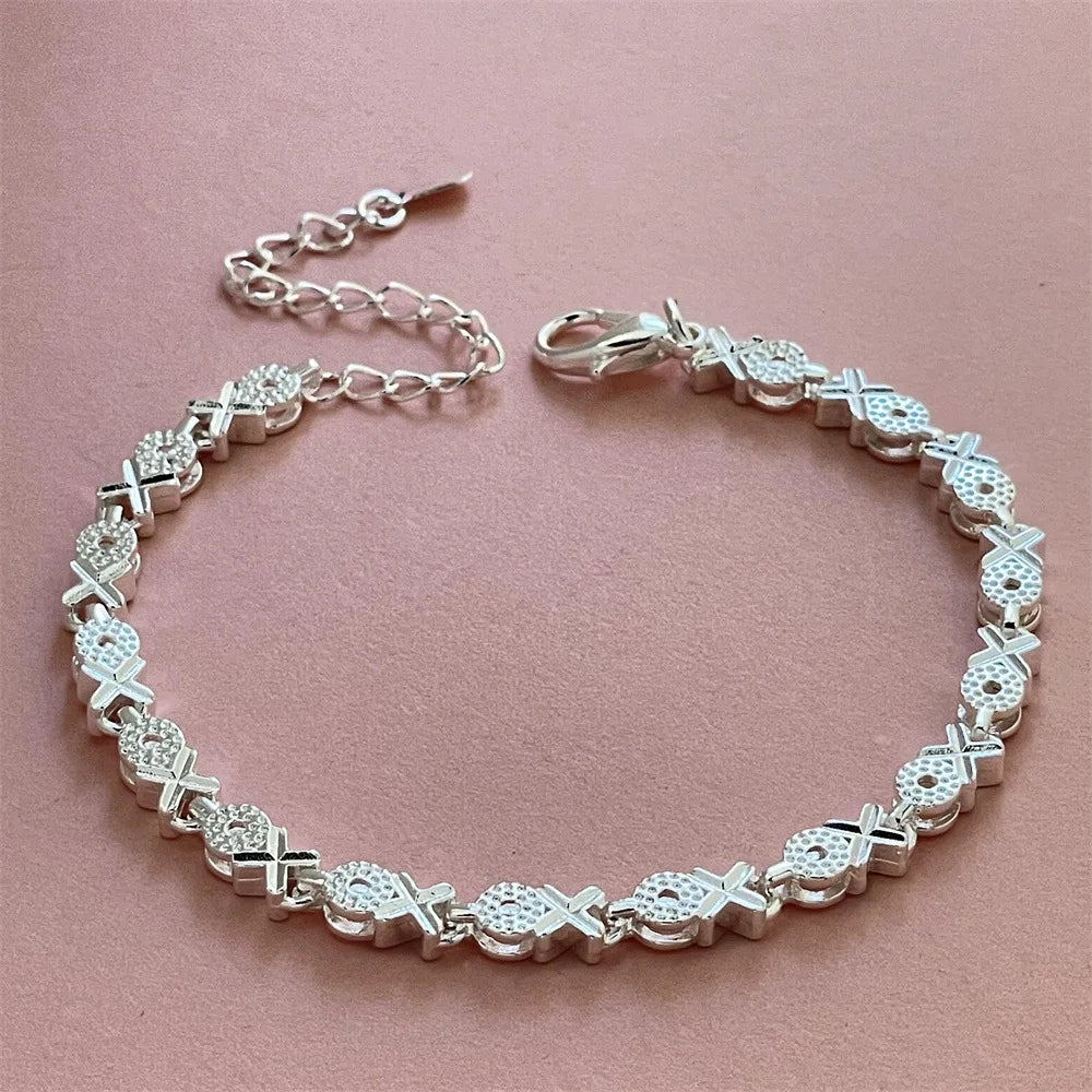 “Adjustable silver bead bracelet with sliding clasp minimalist design