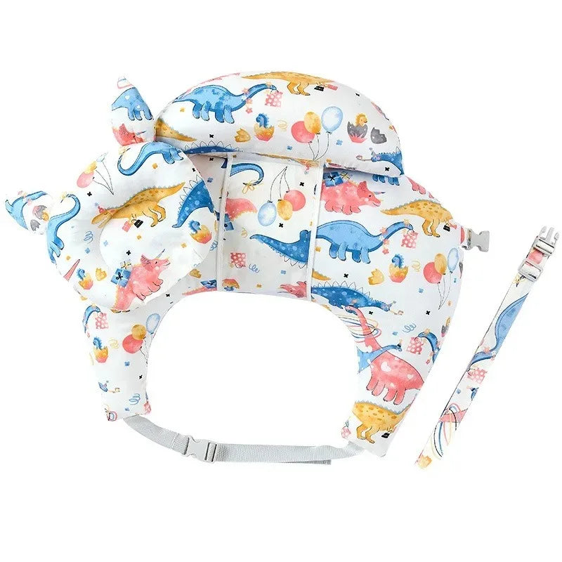 Adjustable nursing pillow for breastfeeding support with comfortable layers”