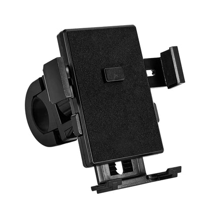 Universal phone holder mount for stroller, bike, and cart handlebars”