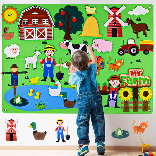 Felt board daily calendar – interactive learning toy”