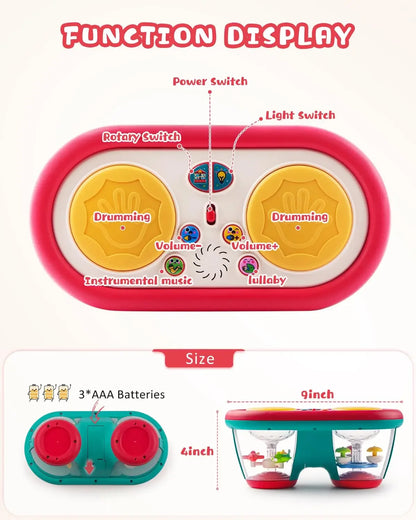 “Baby musical drum set toy with lights and sound