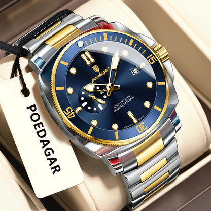 Pagani Design red diver watch with stainless steel bracelet and bold red dial