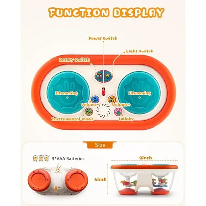 “Baby musical drum set toy with lights and sound