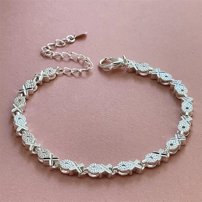 “Adjustable silver bead bracelet with sliding clasp minimalist design
