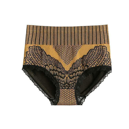 (🔥Achetez-en 1 et obtenez-en 5 gratuitement 🔥) Culotte à Taille Haute en Dentelle pour Femmes